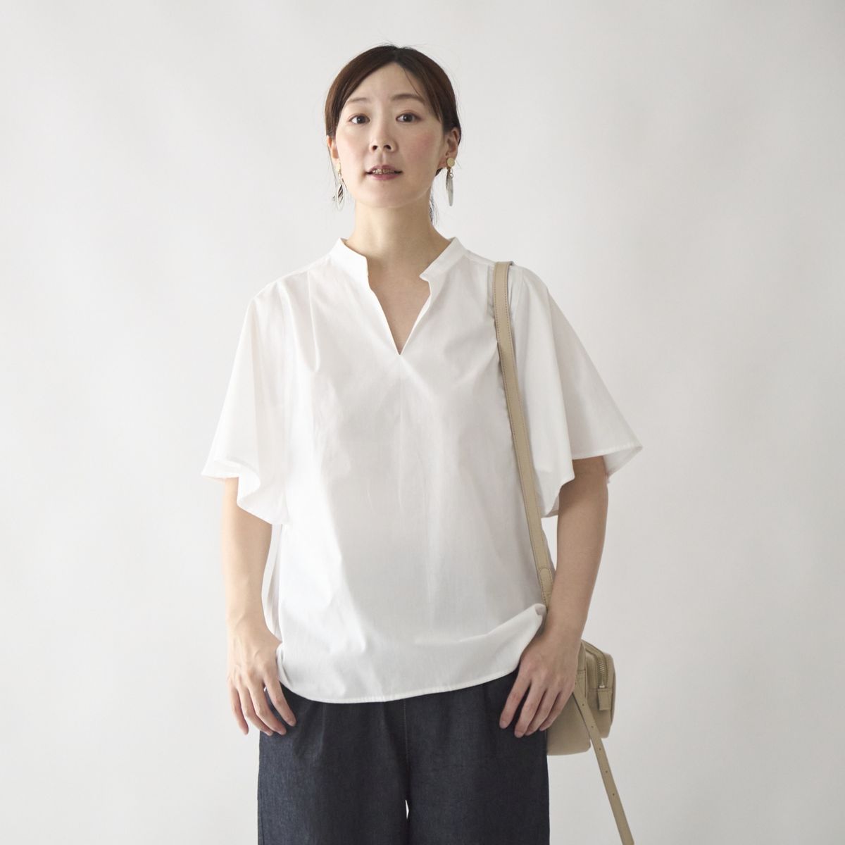 PEINDRE/フレアスリーブブラウス